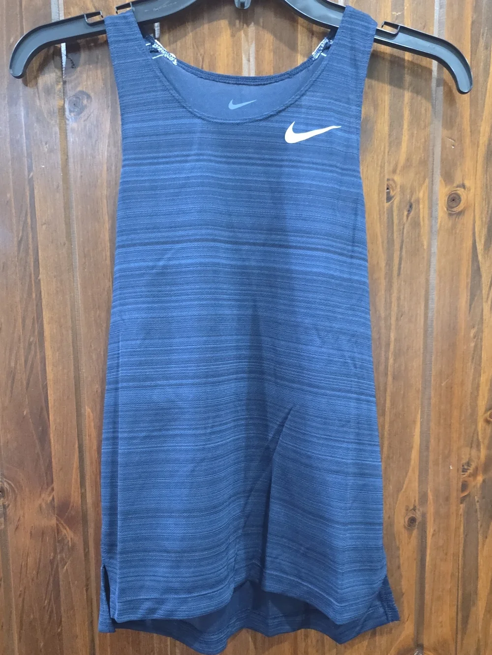 Nike UnisexNavy Blue Striped Athletic Tank Top